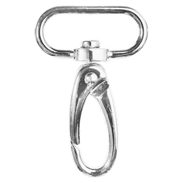 Karabinerhaken, 30 mm, silberfarbig